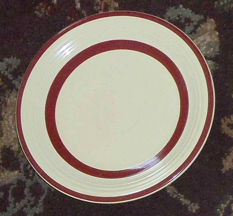 Fiesta Red Band Salad Plate by Homer Laughlin -1