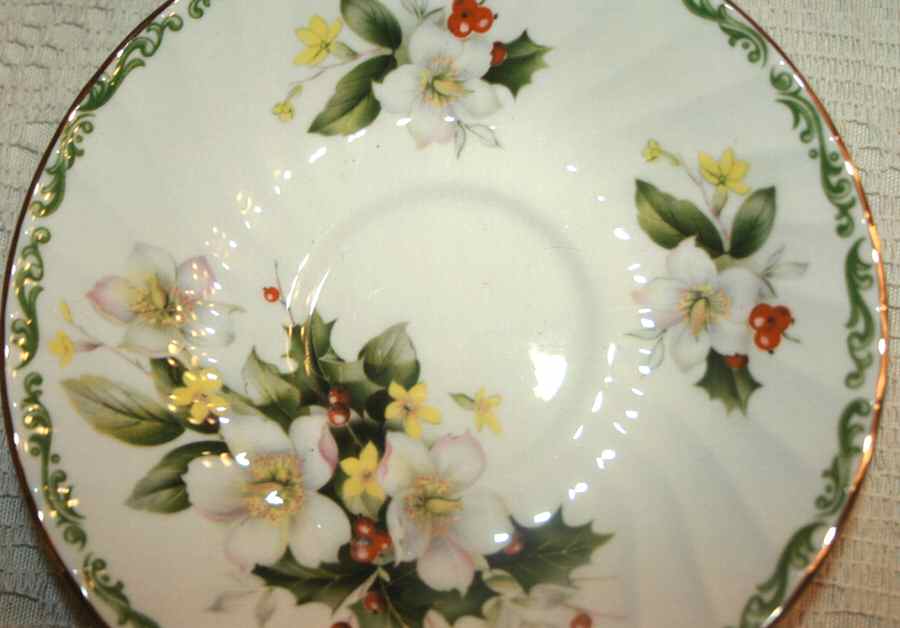 Flower of the Month Saucer for Flat Cup by Hudson & Middleton-1