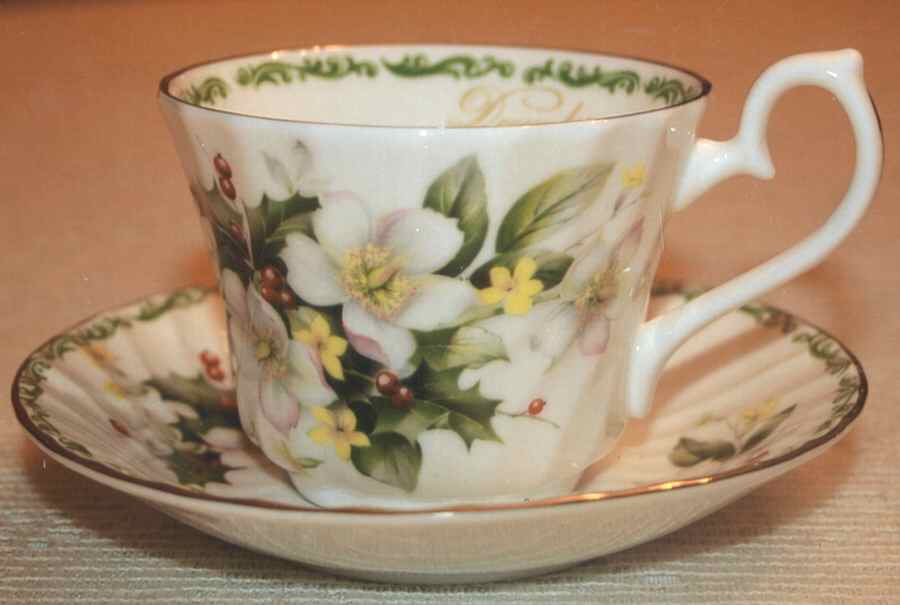 Flower of the Month Flat Cup & Saucer Set by Hudson & Middleton-1