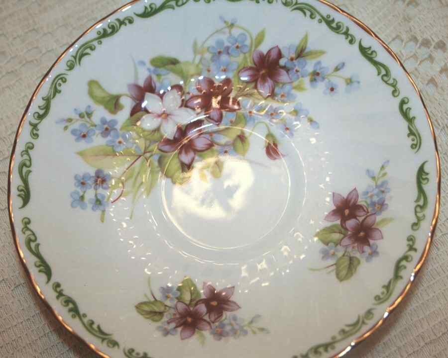 Flower of the Month Saucer for Flat Cup by Hudson & Middleton-1