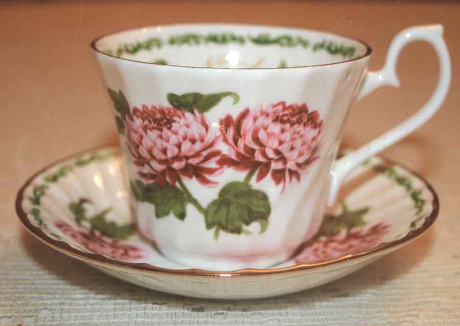 Flower of the Month Flat Cup & Saucer Set by Hudson & Middleton-1