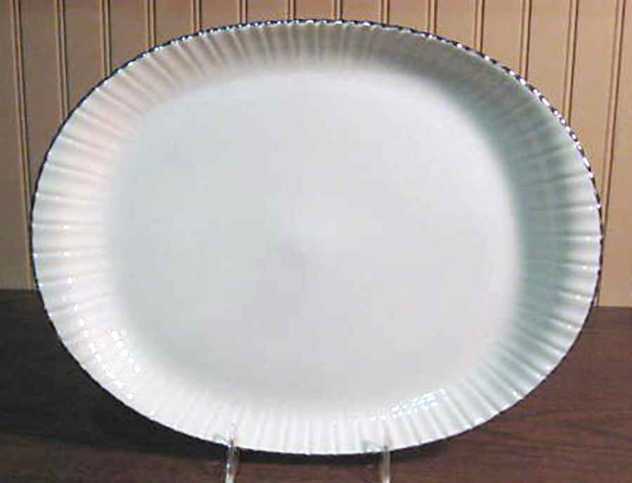 Shellridge Platinum 13" Oval Serving Platter by Harker-1