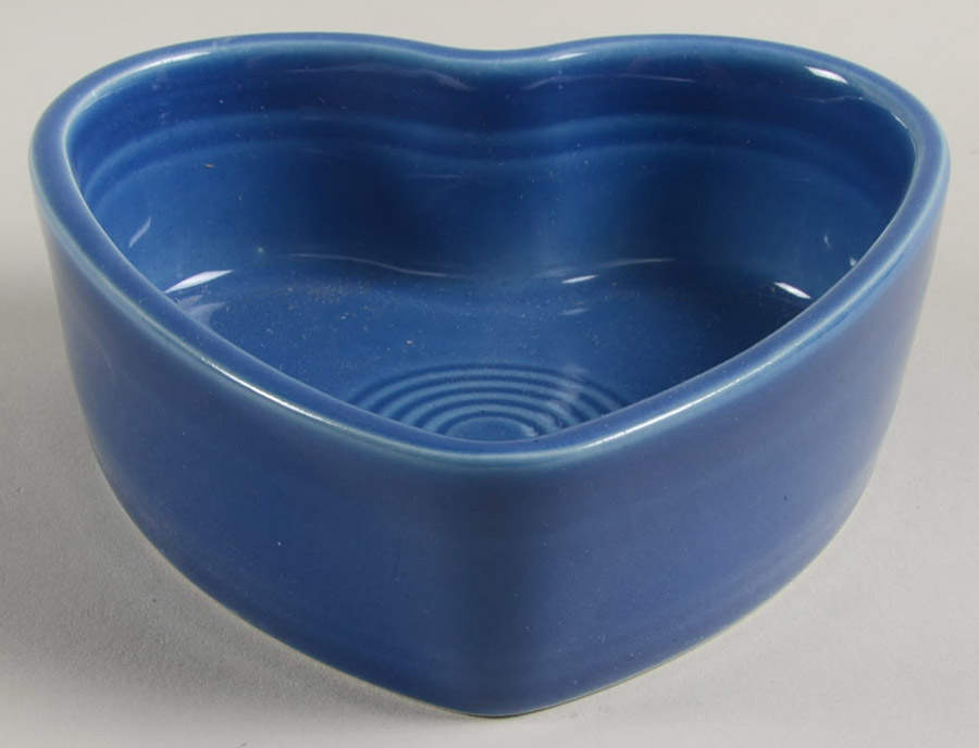 Fiesta Lapis Blue (Intro 2013) Heart Shape Ramekin by Homer Laughlin -1