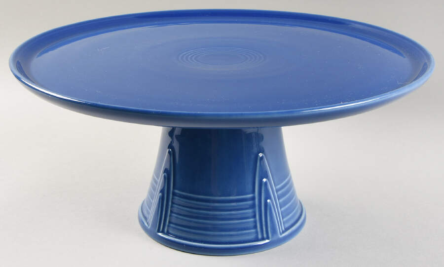 Fiesta Lapis Blue (Intro 2013) 12" Diameter Pedestal Cake Stand by Homer Laughlin -1