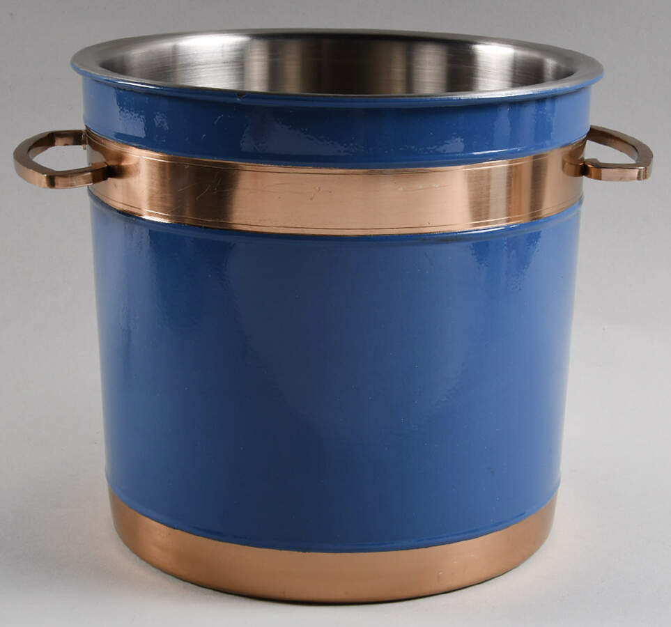 Fiesta Lapis Blue (Intro 2013) Copper Ice Bucket No Lid by Homer Laughlin -1