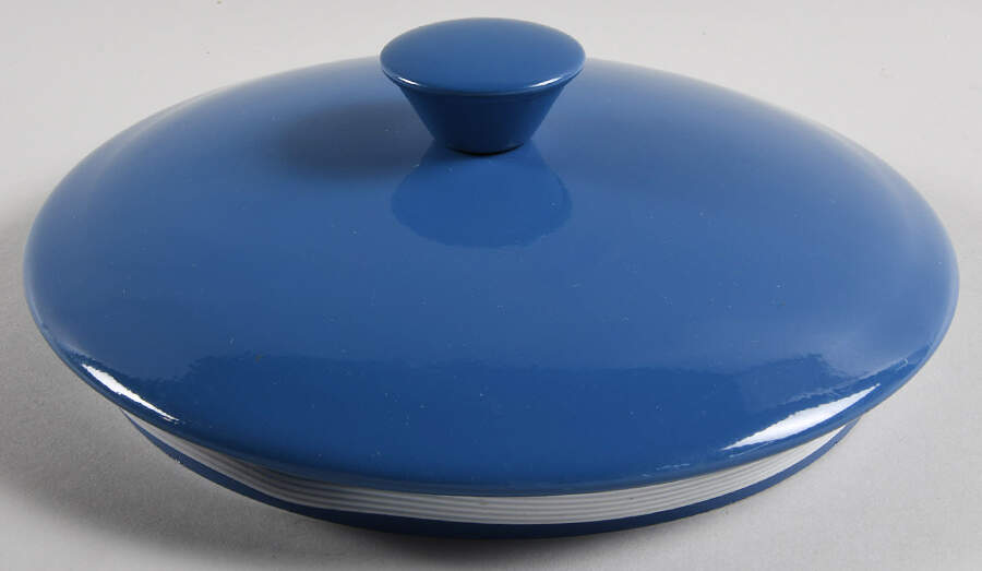 Fiesta Lapis Blue (Intro 2013) Lid for Copper Ice Bucket by Homer Laughlin -1