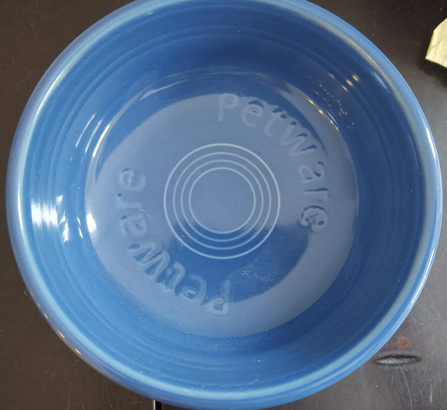 Fiesta Lapis Blue (Intro 2013) Small Pet Bowl by Homer Laughlin -1