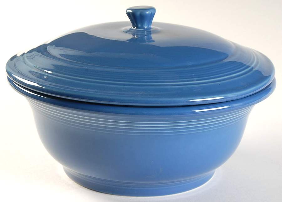 Fiesta Lapis Blue (Intro 2013) 2 Qt Round Covered Casserole (MB 9 Base) by Homer Laughlin -1