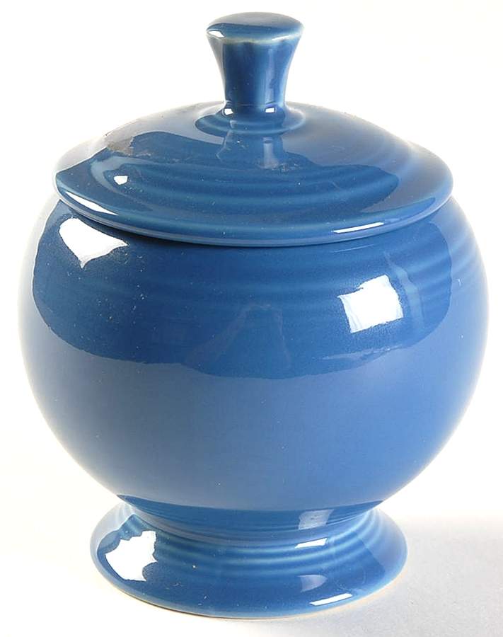 Fiesta Lapis Blue (Intro 2013) Individual Sugar Bowl & Lid by Homer Laughlin -1