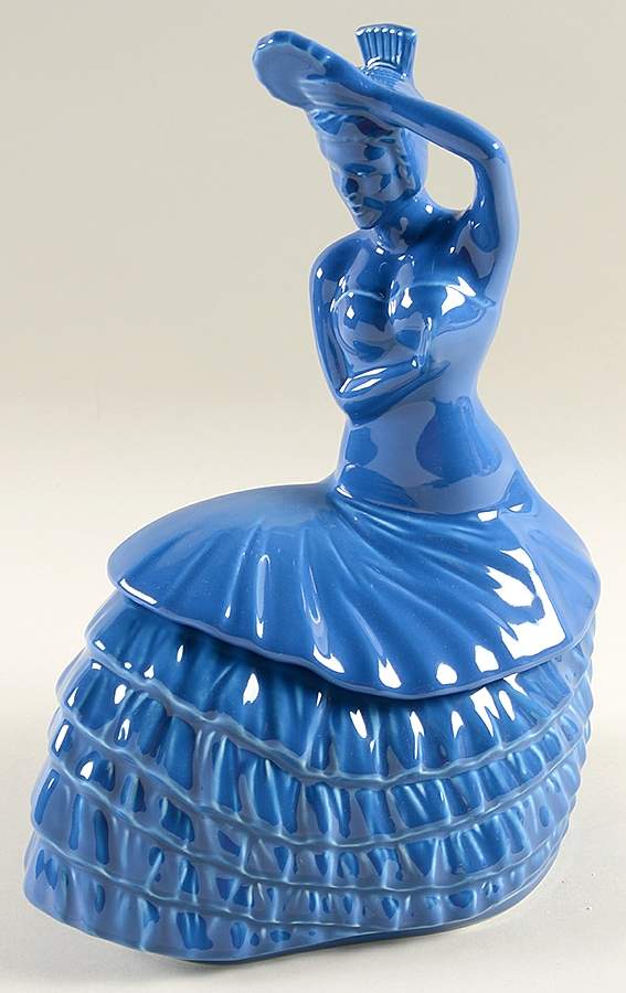 Fiesta Lapis Blue (Intro 2013) Figural Cookie Jar & Lid by Homer Laughlin -1