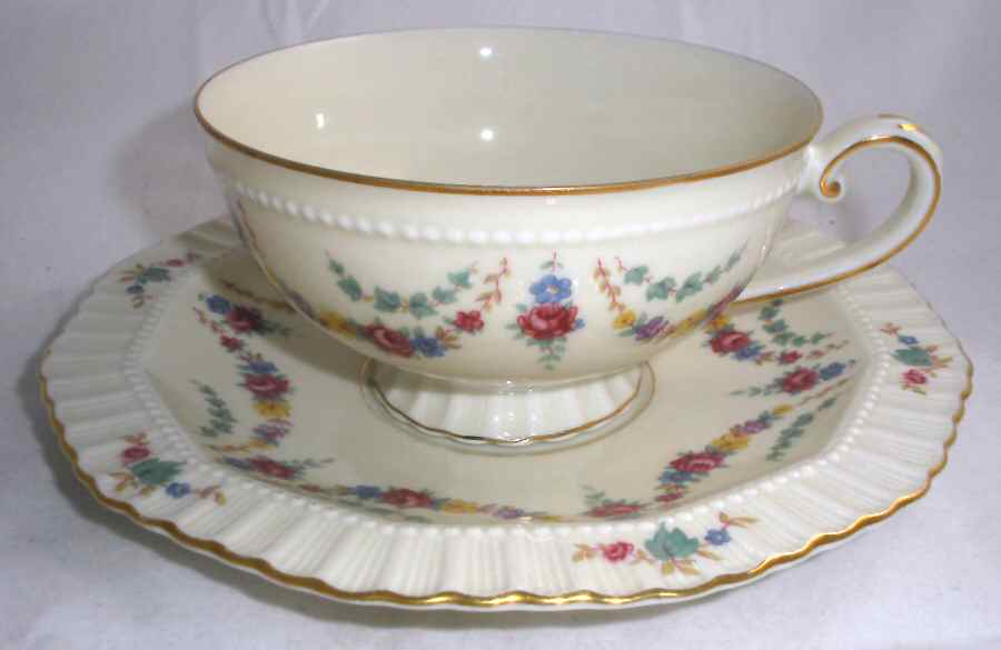 HCZ191 Footed Cup & Saucer Set by Haas-Czjzek Coronado-1