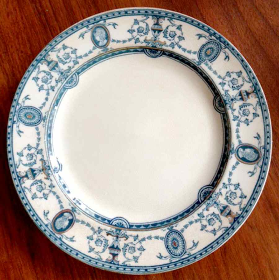 Flaxman Blue (Gold Accents) Dinner Plate by Sampson Hancock & Sons-1