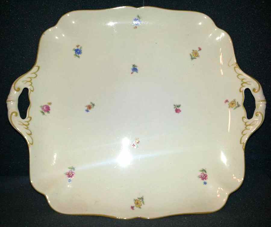 HUT2318 Square Handled Cake Plate by Hutschenreuther-1