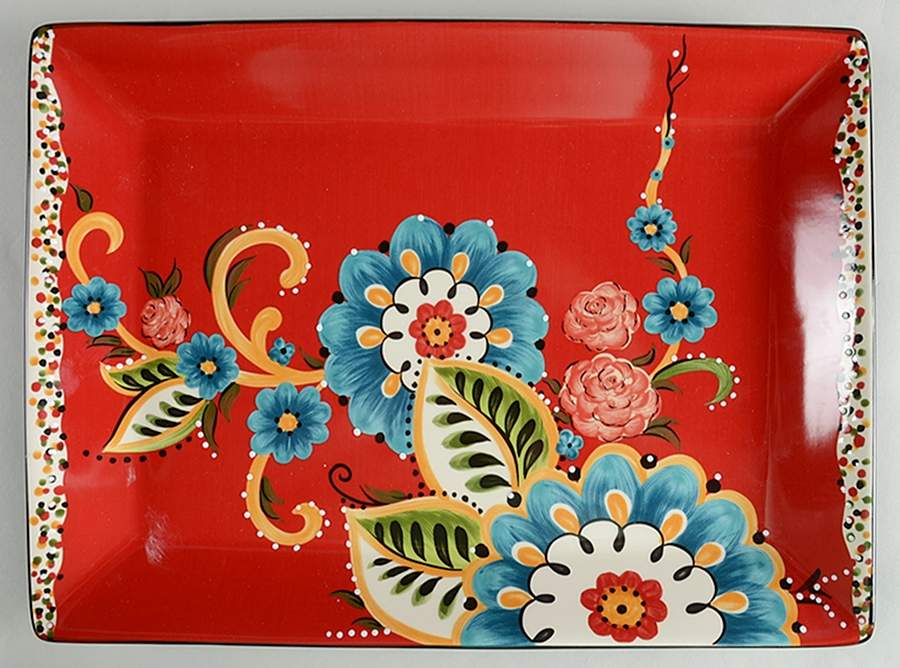 Emily 15" Rectangular Serving Platter by Home Accents-1
