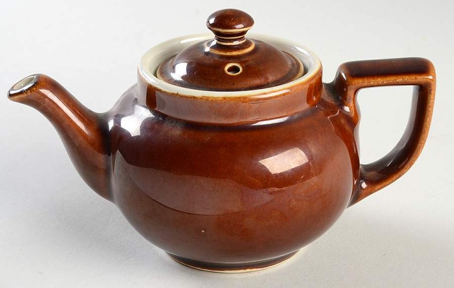 Brown Boston Individual Teapot & Lid by Hall-1