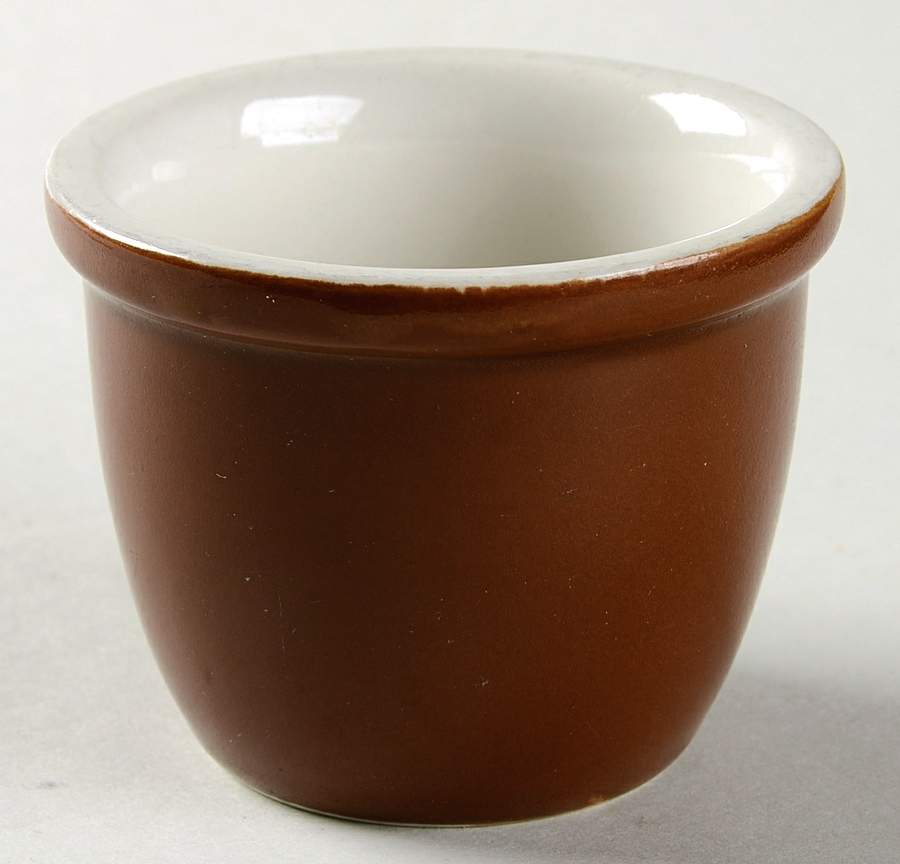 Brown Custard Cup by Hall-1