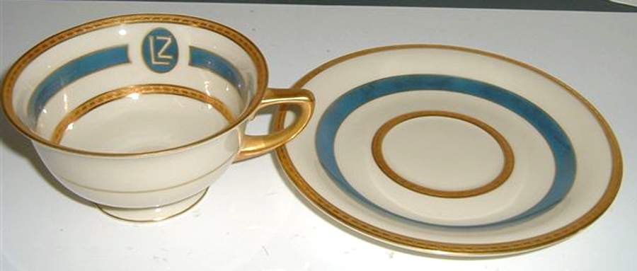 Graf Zeppelin Footed Cup & Saucer Set by Heinrich - H&C-1