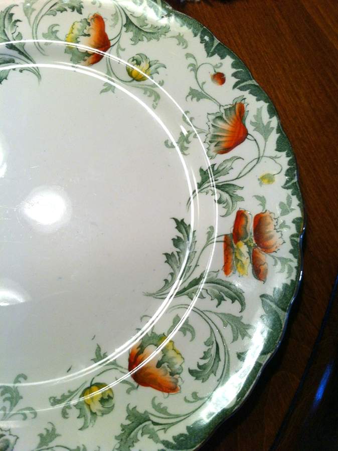 Ophir Green Multicolor Dinner Plate by Wm Hulme-1
