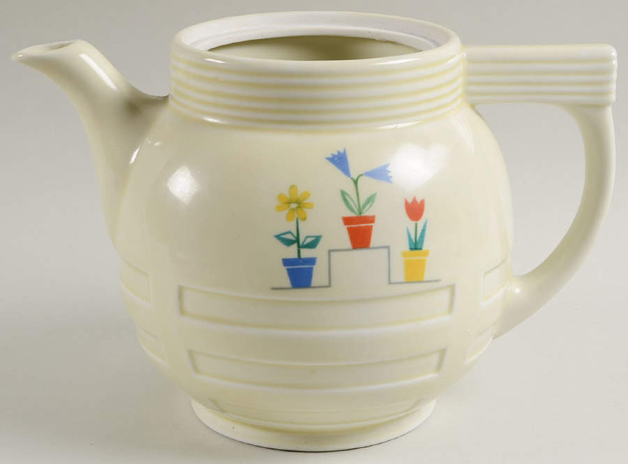 Potted Flower Coffee Pot No Lid by Hall-1