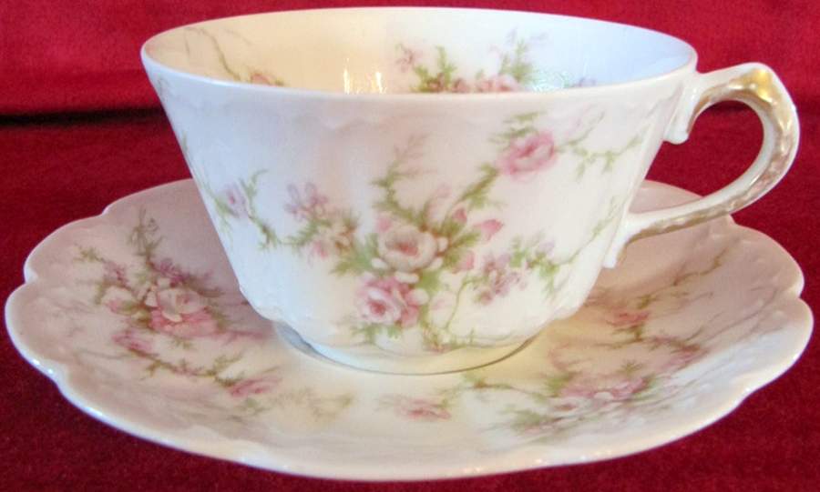 Schleiger 154-7 Flat Cup & Saucer Set by Haviland-1