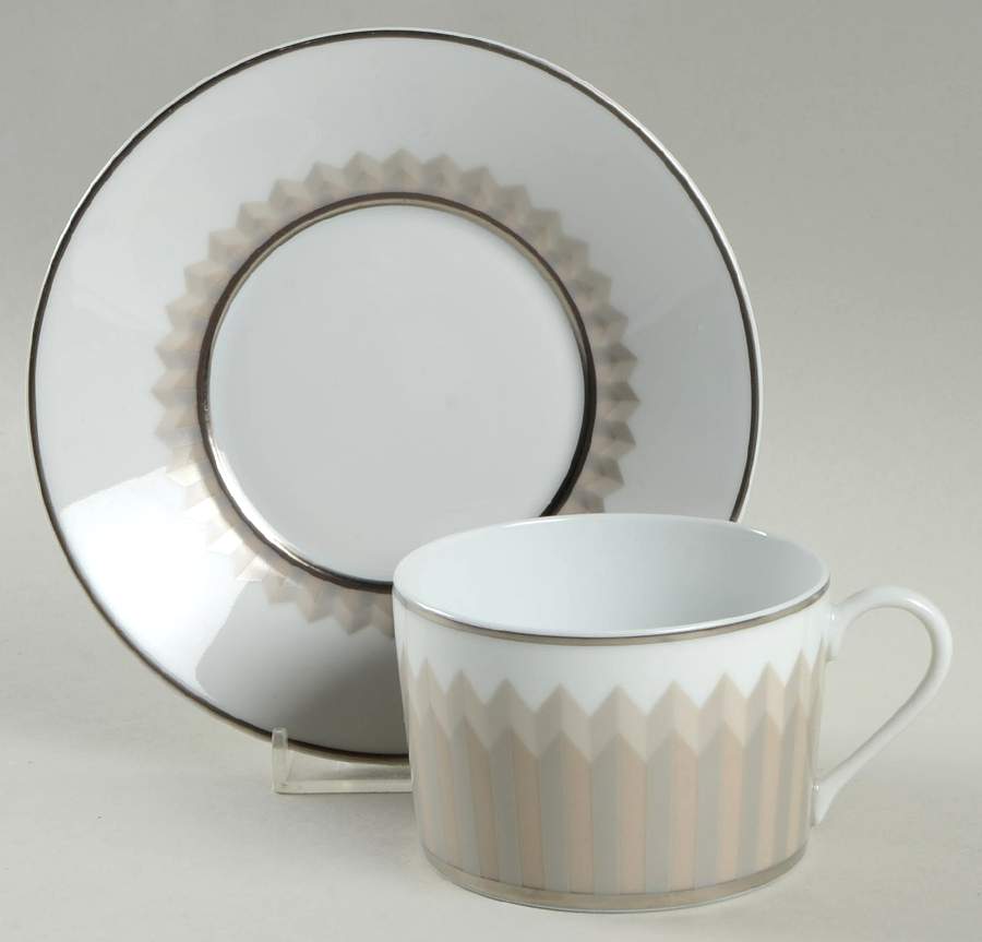 Victoire Flat Cup & Saucer Set by Haviland-1
