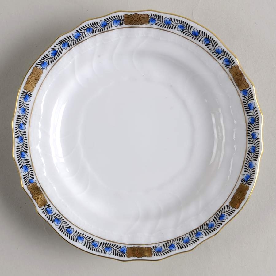 Chinese Bouquet Garland Black and Blue Bread & Butter Plate by Herend-1