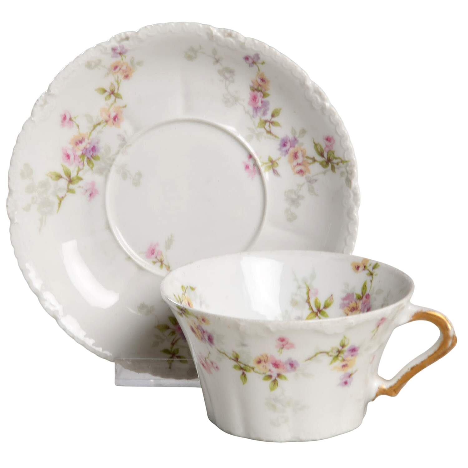 Schleiger 339-22 Flat Cup & Saucer Set by Haviland-1