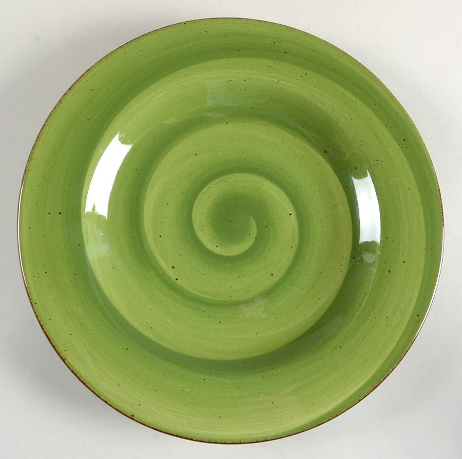 Twist Green Dinner Plate by Hausenware-1
