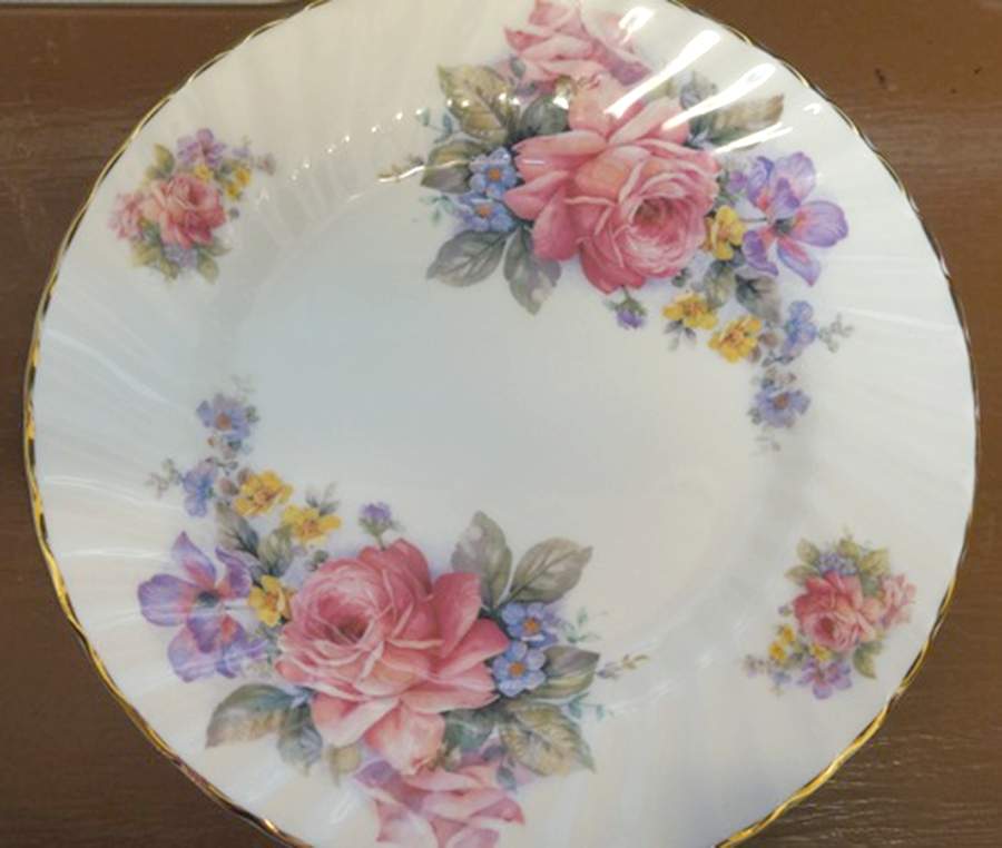 Festive Rose Salad/Dessert Plate by Heirloom-1