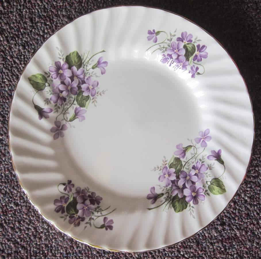 Violets Salad/Dessert Plate by Heirloom-1