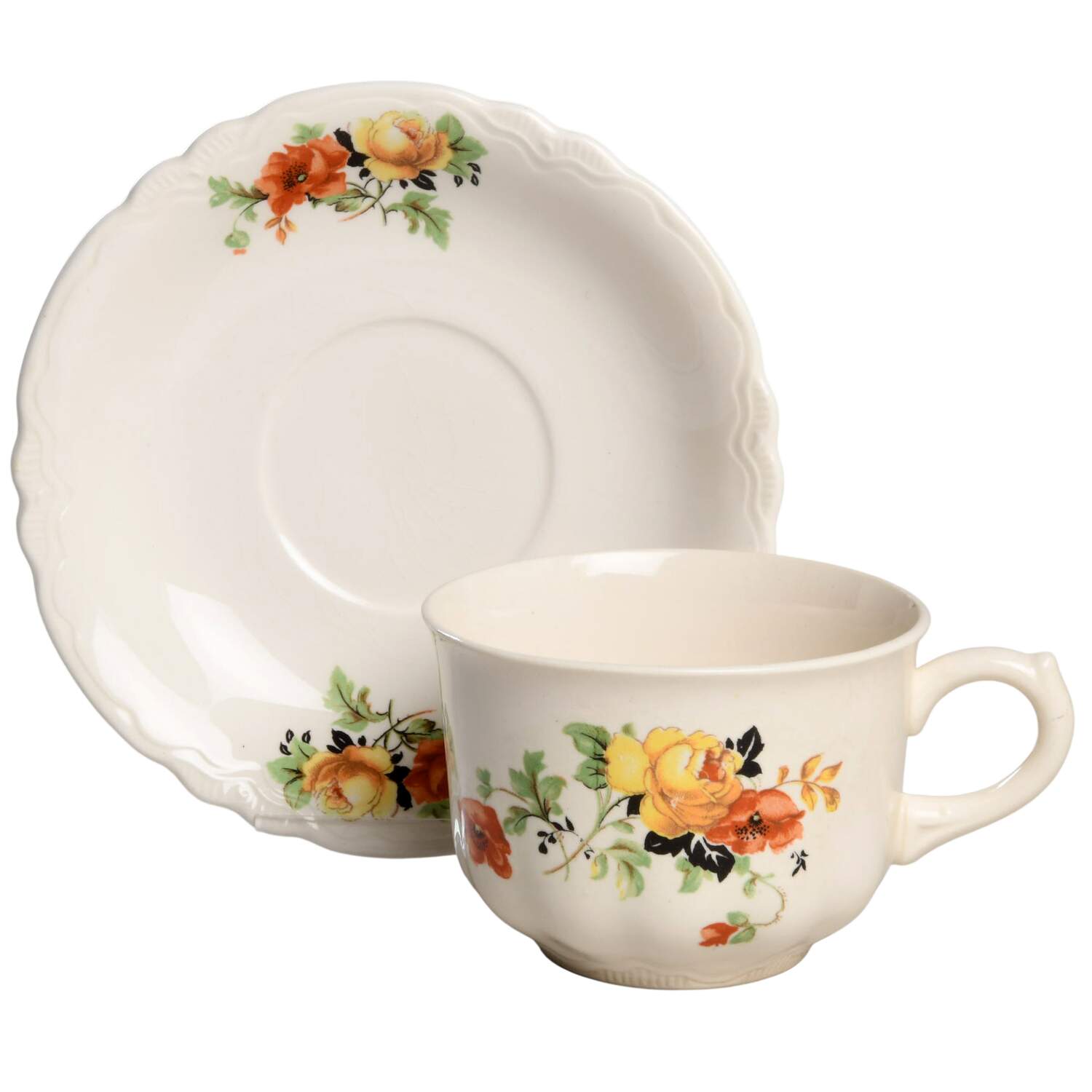 HLC4054 Flat Cup & Saucer Set by Homer Laughlin -1