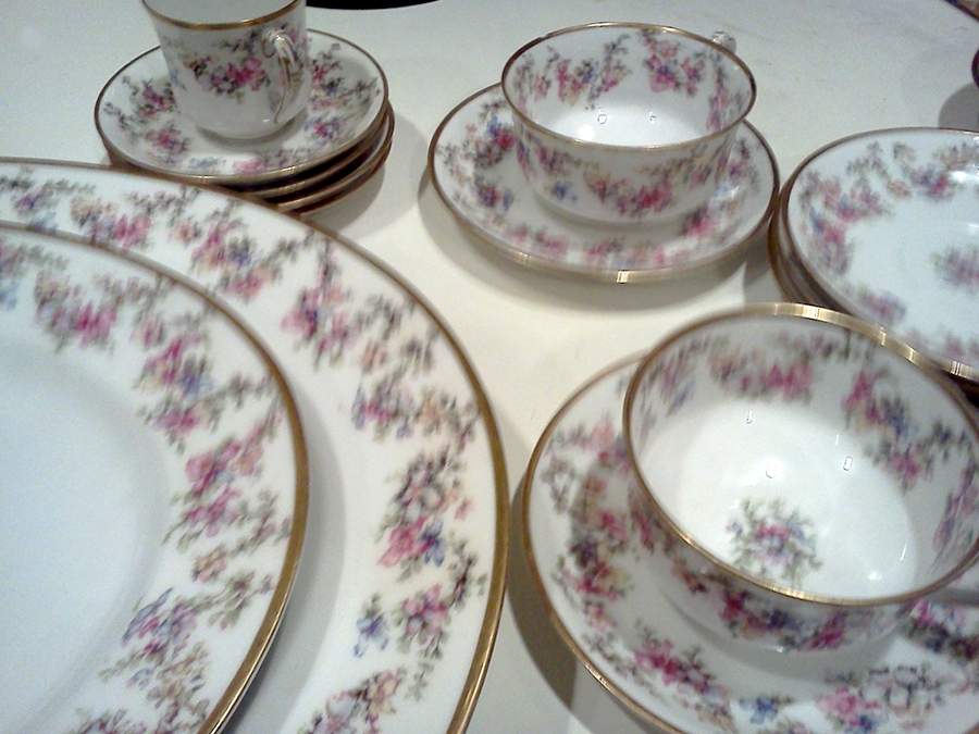 H4691 Flat Cup & Saucer Set by Haviland-1