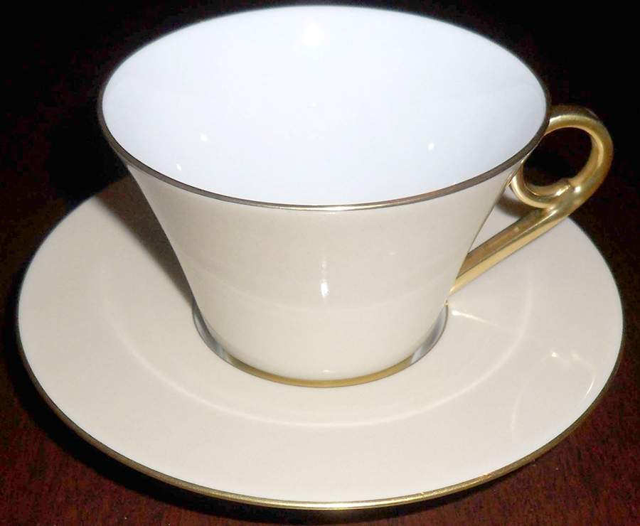 La Rose des Sables Flat Cup & Saucer Set by Haviland-1