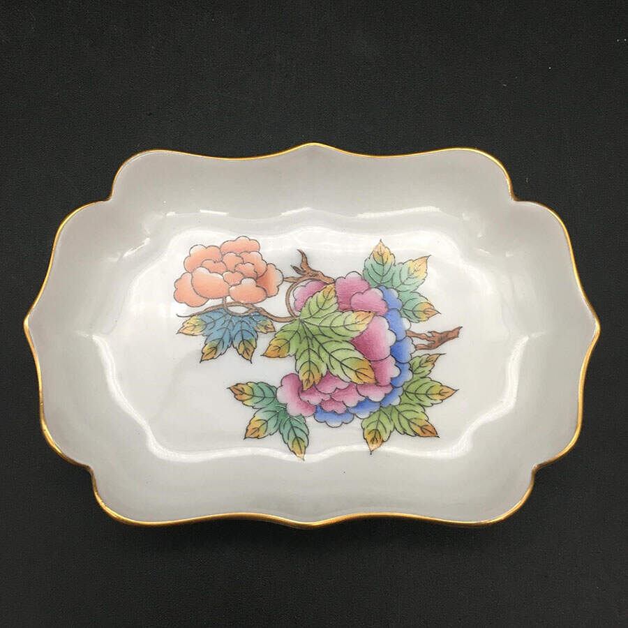 V 4" Rectangular Ashtray by Herend-1
