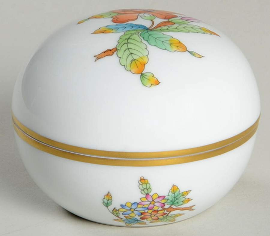V 3" Round Box & Lid by Herend-1