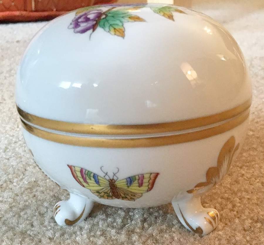 V Candy Box & Lid by Herend-1