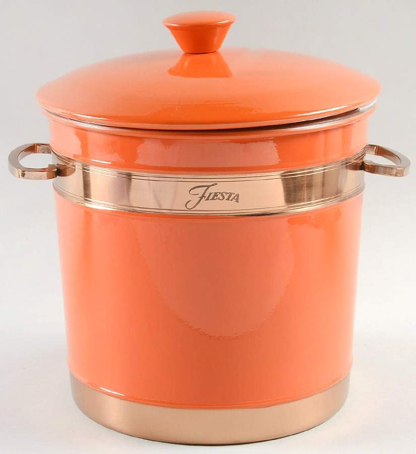 Fiesta Poppy (Intro 2014) Copper Ice Bucket & Lid by Homer Laughlin -1