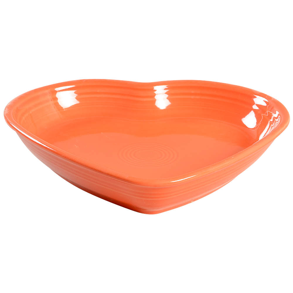 Fiesta Poppy (Intro 2014) 9" Heart Shaped Bowl by Homer Laughlin -1