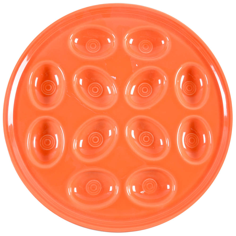 Fiesta Poppy (Intro 2014) Deviled Egg Plate by Homer Laughlin -1