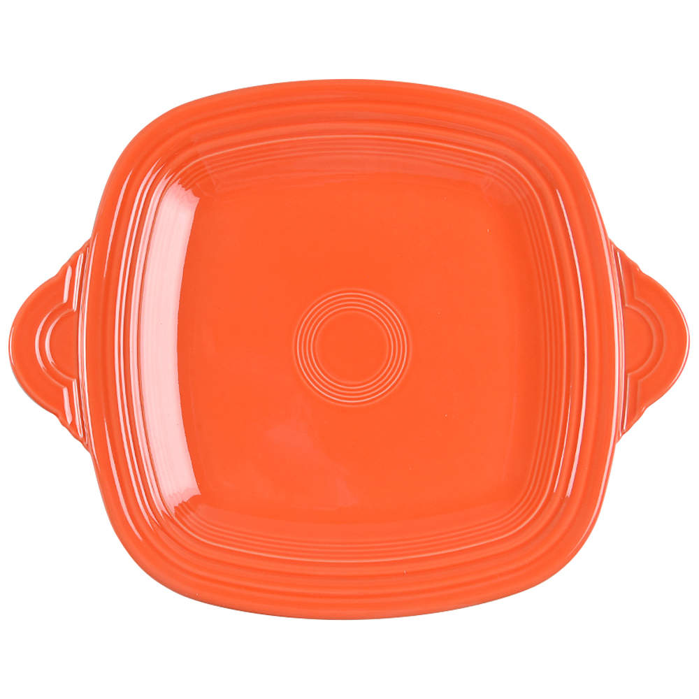 Fiesta Poppy (Intro 2014) Handled Square Tray by Homer Laughlin -1
