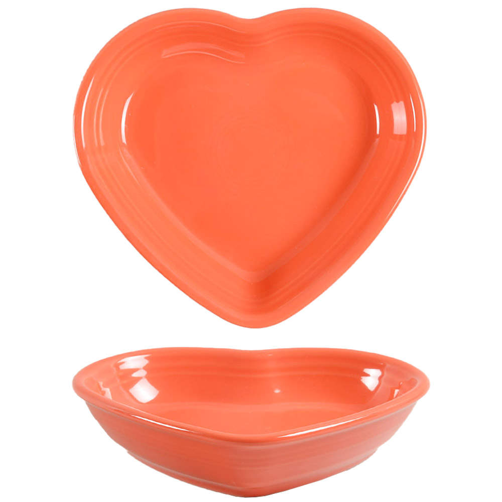 Fiesta Poppy (Intro 2014) 7" Heart Shaped Bowl by Homer Laughlin -1