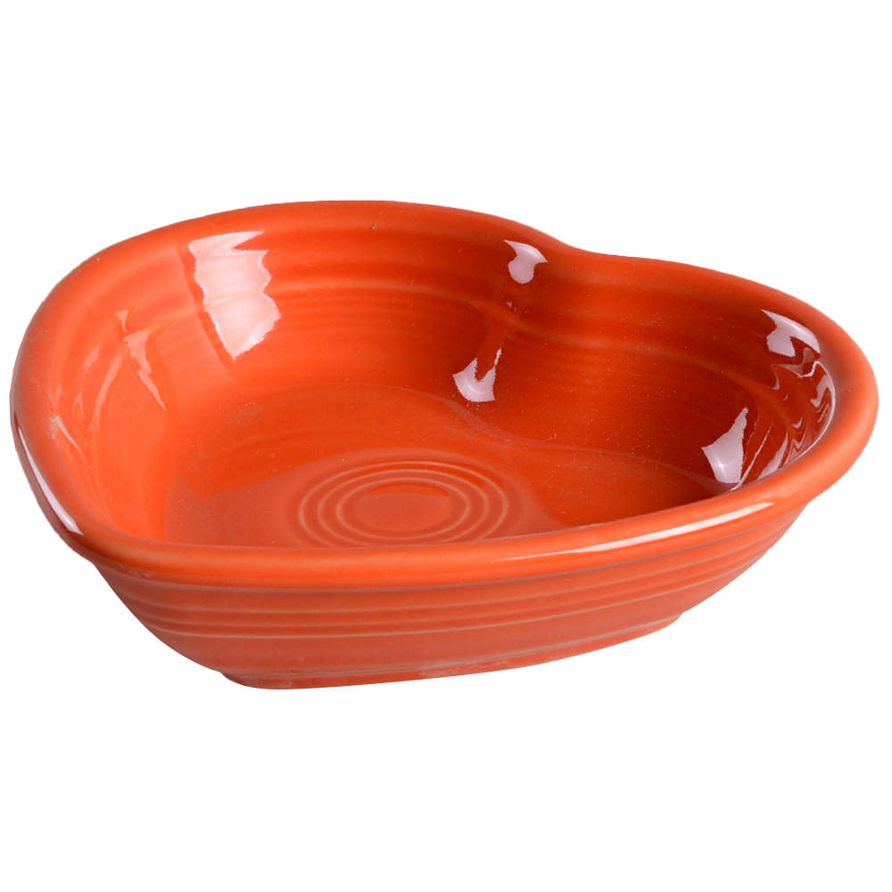 Fiesta Poppy (Intro 2014) 6" Heart Shaped Bowl by Homer Laughlin -1