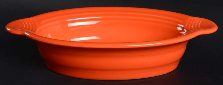 Fiesta Poppy (Intro 2014) 11" Oval Baker by Homer Laughlin -1