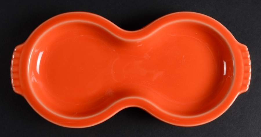 Fiesta Poppy (Intro 2014) Tray for Creamer & Sugar with Lid by Homer Laughlin -1