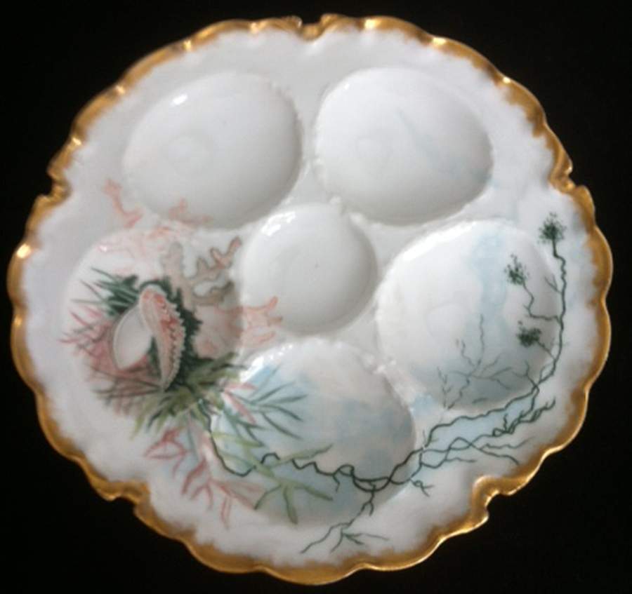 H4908 Oyster Plate by Haviland-1