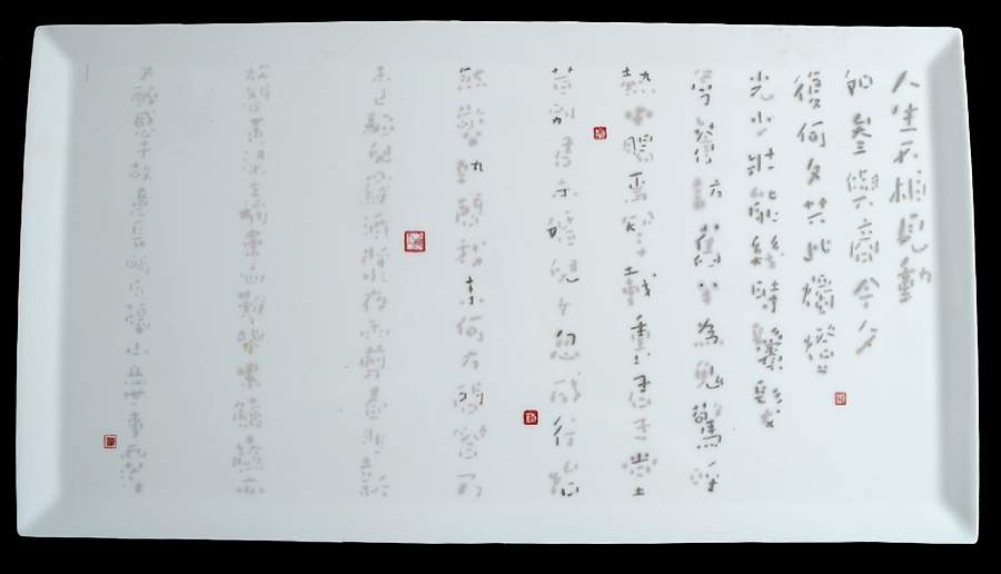 Les Poemes du Mandarin 20" Rectangular Serving Platter by Hermes-1