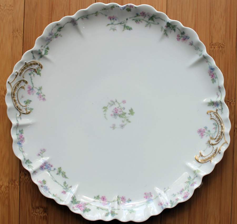 Schleiger 449-3 Handled Cake Plate by Haviland-1