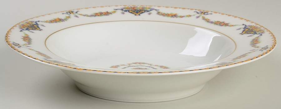 Pomona (White, No Trim) Rim Soup Bowl by Haviland-1