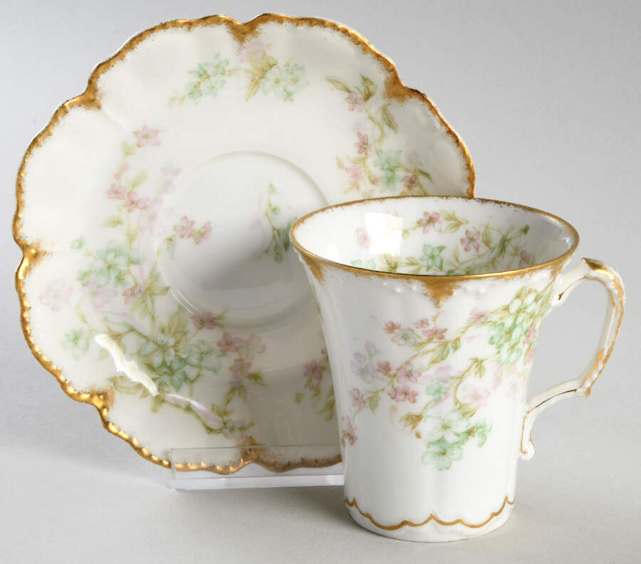 Schleiger 61-9 Flat Demitasse Cup & Saucer Set by Haviland-1