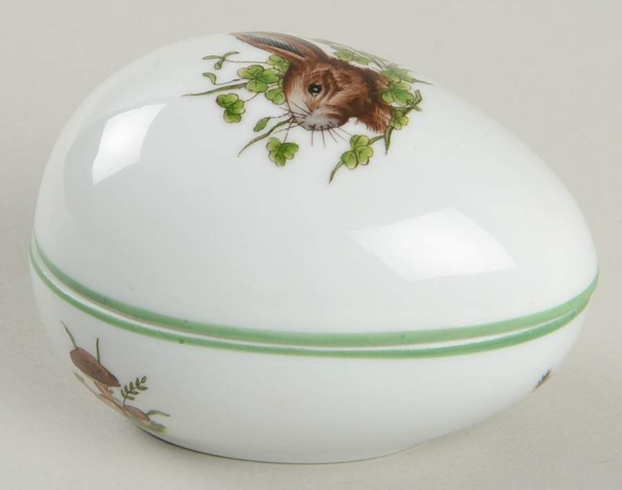 Chasse Tetes 2" Egg Box & Lid by Herend-1